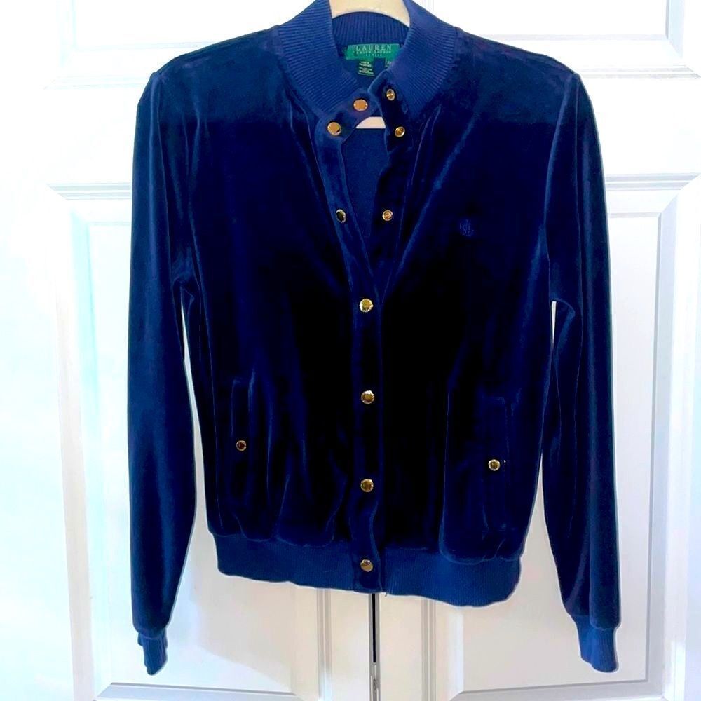 Lauren petite velour jacket 